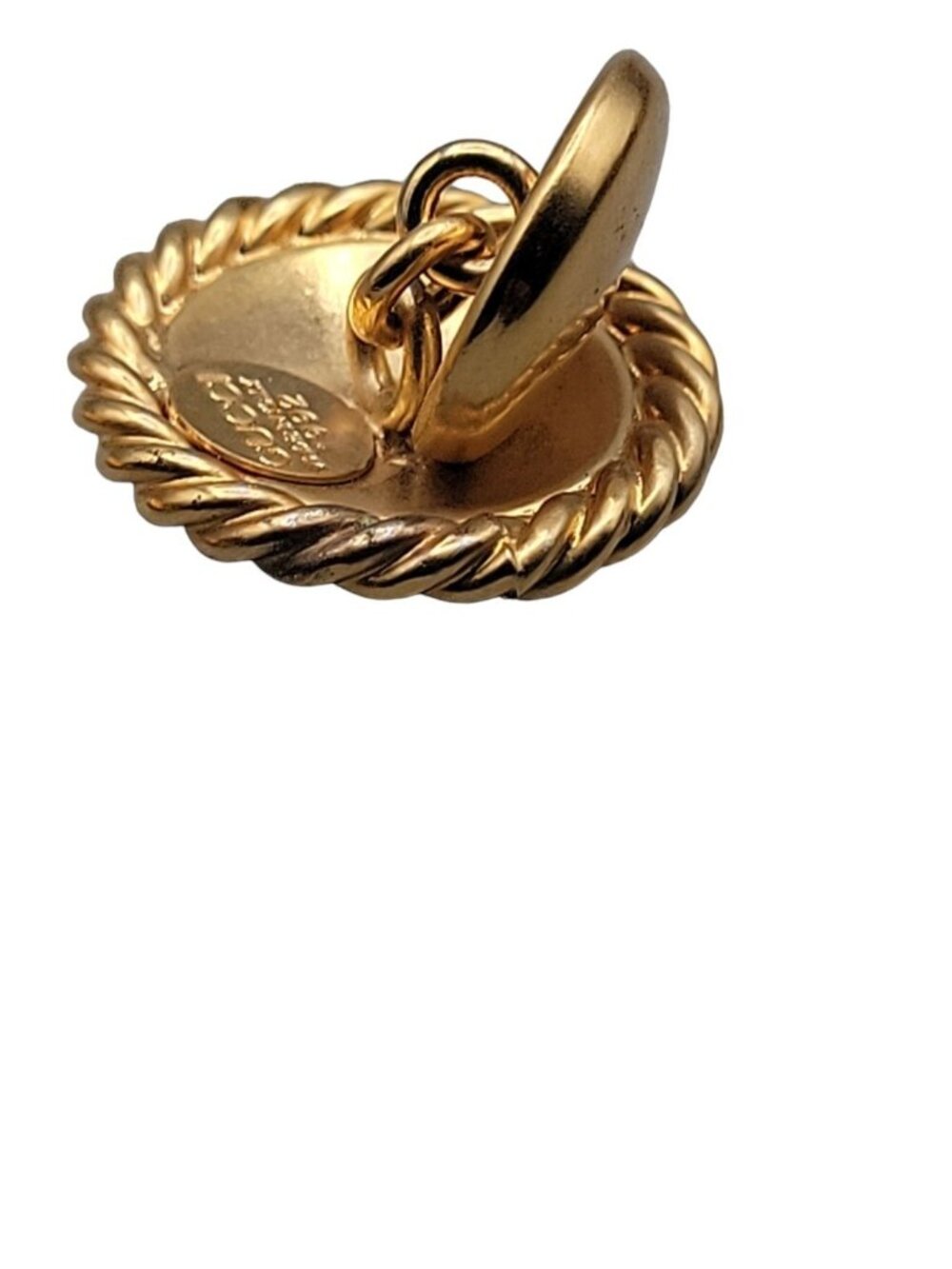 Vintage Gucci 1992 Red Enamel GG Logo Blazer Buttons Gold Plated Set of 2 Italy - Picture 12 of 15